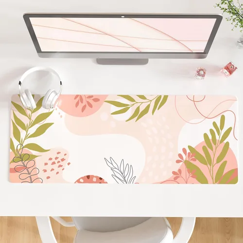 Vista 48 de Qiyi Alfombrilla de escritorio, grande, de mouse, vía láctea, decoración, piel sintética impermeable, protector para oficina, hogar, trabajo