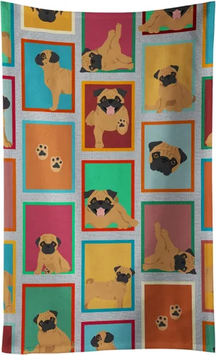 Vista 80 de Caroline's Treasures MLM1160KTWL - Lots of Red Siberian Husky - Toalla de cocina para invitados, toalla de baño decorativa para cara, té, paño