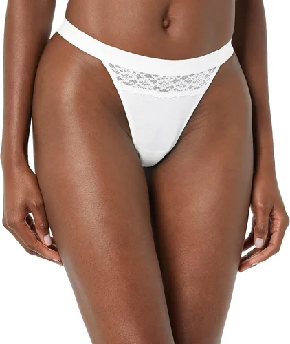 Vista 2 de Tienda Essentials Ropa interior de algodón y encaje para mujer, paquete de 4