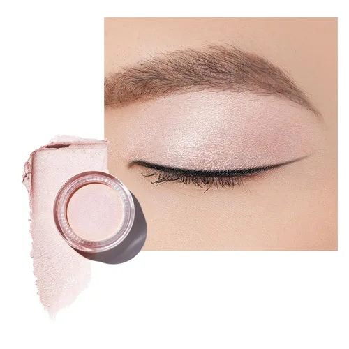 Vista 29 de Oulac Sombra de ojos en crema blanca brillante Iluminador a prueba de agua y sombra de ojos con purpurina de larga duración, color natural