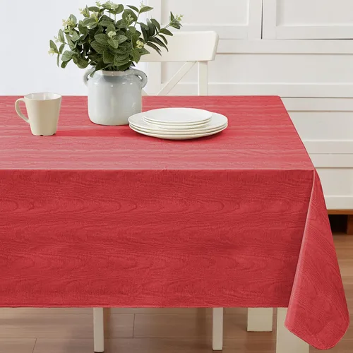 Vista 26 de Newbridge Moire - Mantel de franela de vinilo con estampado ondulado de color sólido para interiores y exteriores