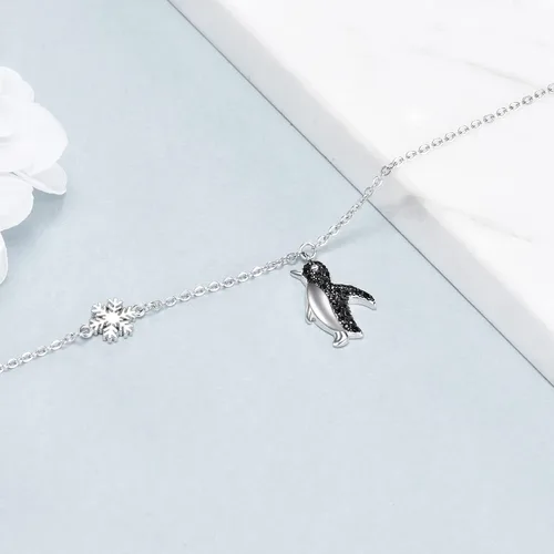 Vista 3 de YAFEINI Animal Bracelet Sterling Silver SlothHummingbirdAxolotlPenguinRed Panda Bracelet Cute Animal Jewelry for Women Girls Gifts