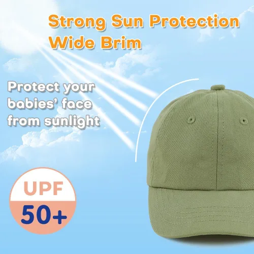 Vista 26 de Peecabe Gorra de béisbol para niños pequeños, unisex, de algodón, ajustable, para bebés, niños, gorra de béisbol para niñas de 1 a 5 años