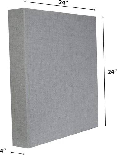 Vista 3 de ATS Acoustics Bass Trap - Panel de pared acústico de estudio absorbente de sonido de rango completo, 24 x 24 x 4 pulgadas (humo azul) NRC 1.28. 4