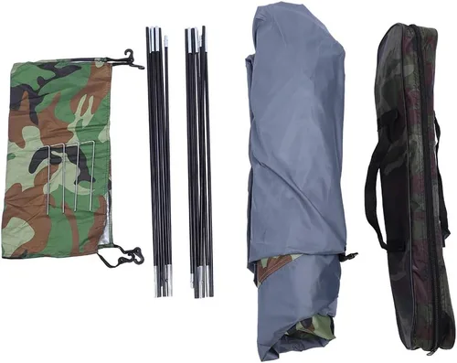 Vista 7 de HOBBN - Tienda de campaña de camuflaje para 3 – 4 personas, tela impermeable para mochileros, tiendas de campaña familiares, para senderismo