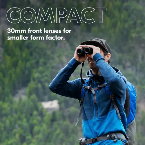 Vista 6 de Nikon PROSTAFF P3 8x30 Binocular Binocular compacto resistente al agua, antiempañamiento y con armadura de goma, amplio campo de visión y largo
