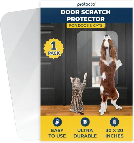 Vista 15 de PROTECTO Door Protector from Dog Scratching, 18x12 - Door Scratch Guard Heavy Duty Door Scratch Protector for Cats & Dogs, Clear Scratch Shield