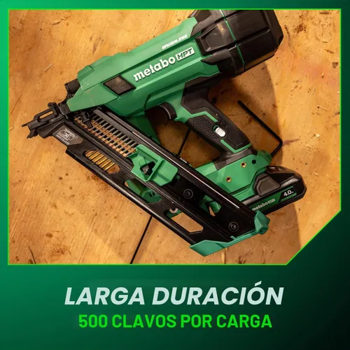 Vista 7 de Metabo HPT Kit de Clavadora de Marcos Inalámbrica MultiVolt de 18V de 30° con Cinta de Papel, Clavadora de Marcos de 3-1/2", Herramienta Eléctrica