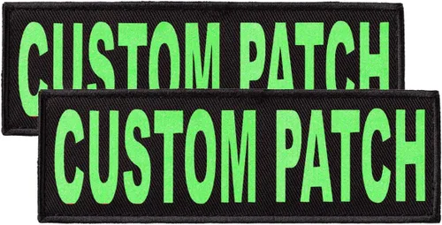 Vista 8 de Dogline Parche personalizado con letras con brillantina para perro, chaleco, arnés o collar, parches personalizables con texto brillante Azul