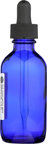 Vista 5 de Whole Foods Market, Botella de vidrio azul con tapa cuentagota, 2 onzas líquidas