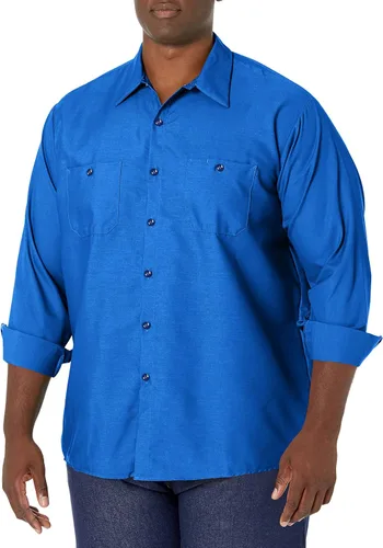 Vista 23 de Red Kap Camisa de trabajo industrial de manga larga para hombre Caqui