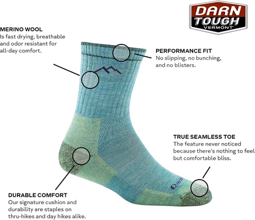Vista 3 de Darn Tough Vermont calcetines deportivos de mujer de lana Merino con almohadilla