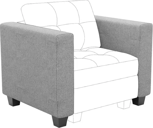 Vista 16 de Belffin Sofá modular modular con otomana de almacenamiento, sofá moderno en forma de L de tela con diván para espacios pequeños, azul