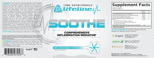 Vista 2 de Core Nutritionals Lifeline Calme, mediador integral de inflamación, 180 cápsulas