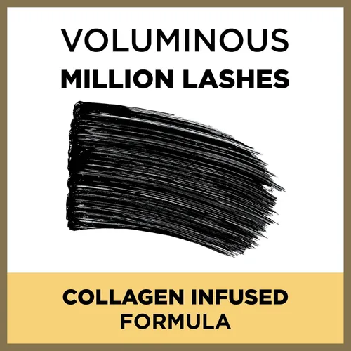 Vista 4 de L'Oreal Paris Voluminous Million Lashes máscara, 0.3 onza, Blackest Black negro más negro lavable