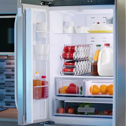 Vista 3 de Sorbus Organizador de latas de soda para refrigerador, dispensador de latas apilable con tapa para refrigerador, despensa, congelador, capacidad