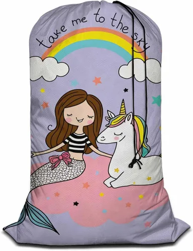 Vista 19 de Swono Bolsa grande de ropa sucia de alpaca para cesta de lavandería, diseño de llamas de dibujos animados, animales lindos, lavable a máquina