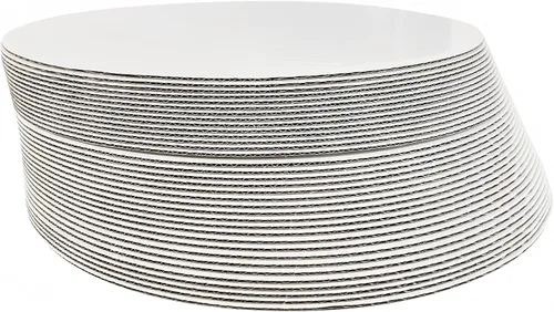 Vista 9 de ONE MORE ONEMORE - Tabla redonda para tartas de 10 pulgadas, color blanco, desechable, base circular para tartas, base redonda revestida de 10