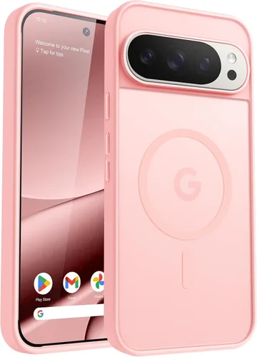Vista 146 de Funda para teléfono Google Pixel 9 Pro XL, Compatible con Magnético, Protección contra Caídas de Grado Militar Translúcida Mate Resistente a Golpes