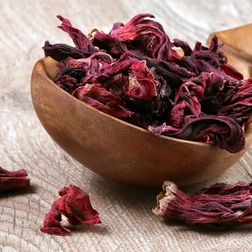 Vista 3 de 4 onzas de flores secas de hibisco perfectas para té y agua fresca mexicana, Flor de Jamaica, Sorrel Zobo flores enteras y pétalos de 1400S Spices
