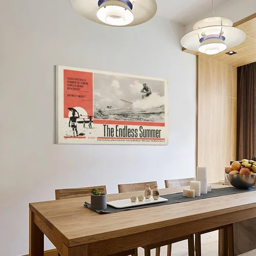 Vista 3 de Póster de película retro de verano sin fin, pósteres e impresiones artísticas de pared para sala de estar, dormitorio, decoración de 12 x 18