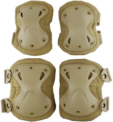 Vista 12 de Rodilleras tácticas de camuflaje y coderas para Airsoft Paintball Caza Ejército Patín Deportes al aire libre