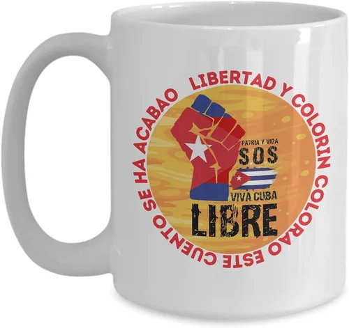 Vista 3 de Soy Cubano - cafecito y aroma de Cuba taza de café - Patria y Libertad