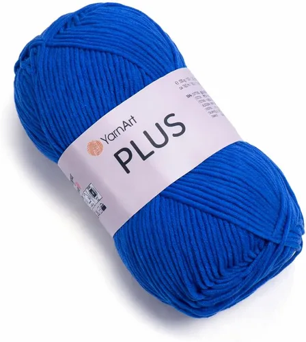 Vista 4 de YarnArt Jeans Plus - Hilo de mezcla de algodón suave, 100g (3.5 onzas), 160m (174 yardas), 55% algodón, 45% acrílico, grosor medio #4, ideal