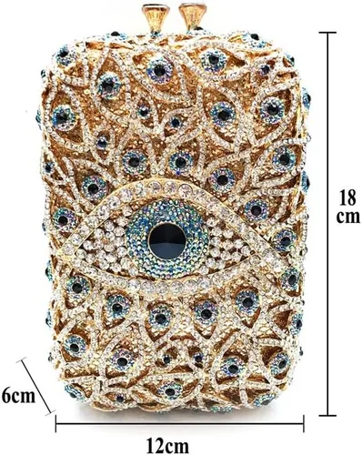 Vista 2 de TJLSS - Bolsa de noche con diamantes de cristal para fiesta, vestido de novia, bolsa de mano con diamantes para mujer, bolsa de hombro para cóctel