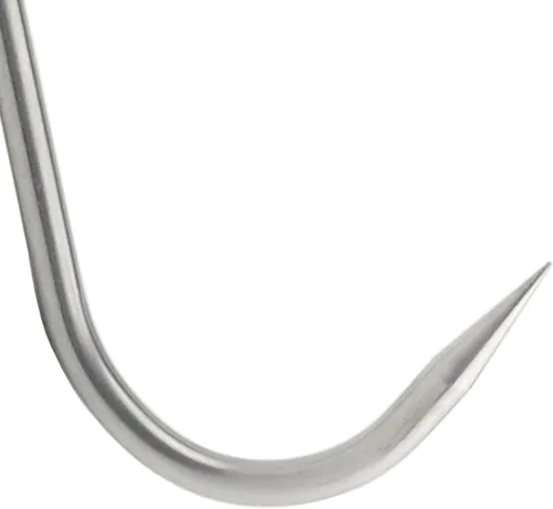 Vista 3 de Tinsow 2 piezas de ganchos para carne para carnicería, ganchos de deshuesado en forma de T con mango de 15 cm de acero inoxidable kit