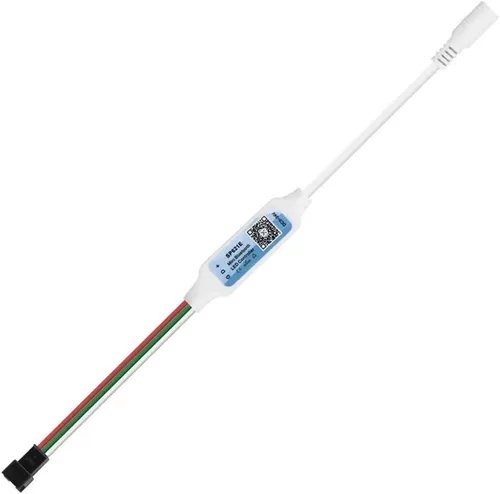 Vista 4 de DC5-24V SP621E Mini controlador LED Bluetooth Control APP para WS2811 WS2812B SK6812 Pixeles Dream Color LED Strip (con conector de CC)