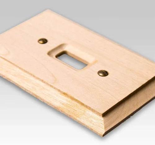 Vista 2 de Amerelle Baker Single Toggle/Single Rocker Placa de pared de madera sin terminar