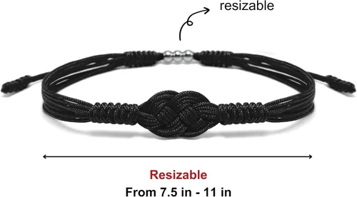 Vista 5 de Pulsera de protección infinita, pulsera tibetana Forever Lucky and Safe de varios colores, pulsera de cuerda de surfista para hombres, mujeres