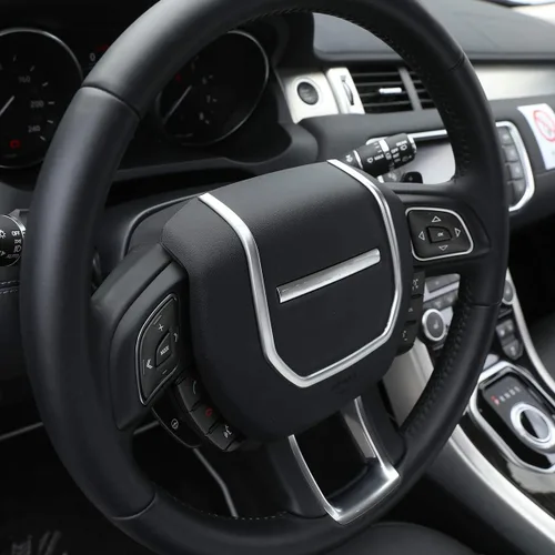 Vista 5 de Ajuste de las tiras de la decoración del volante del cromo del ABS para Land Rover Range Rover Evoque 2012-2017