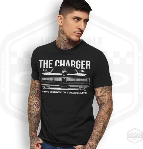 Vista 4 de 1969 Charger 440 Magnum Tribute - Camiseta para hombre, color negro, idea de regalo para fanáticos del coche americano S-6XL Fabricado en Estados