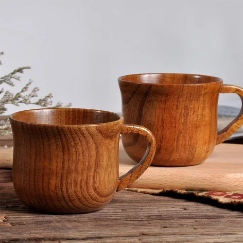 Vista 7 de Taza de cerveza de azufaifo con asa, reutilizable, para té, leche, agua, sólida y práctica