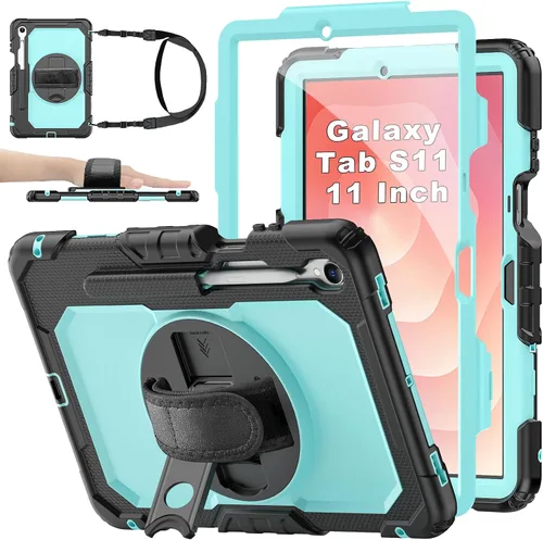 Vista 19 de Funda para Samsung Galaxy Tab S8/S7 de 11 pulgadas 5G Funda para Tableta 2022/2020, [con Protector de Pantalla de Vidrio Templado], Soporte