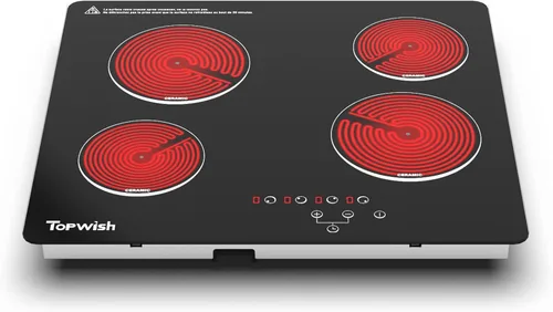 Vista 10 de Estufa Eléctrica de Encimera, TOPWISH Placa de Cocina Eléctrica de 1 Quemador de 110-120V, Control Táctil LED, Bloqueo para Niños, 10 Niveles