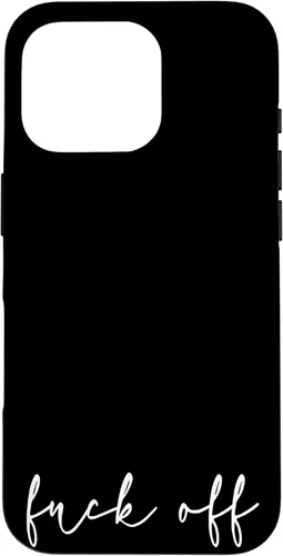 Vista 20 de Fuck Off - Carcasa para iPhone 17, diseño bohemio, con marco dorado, elegante y cursivo