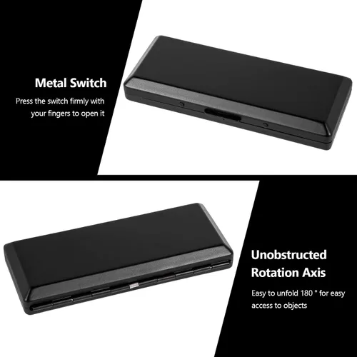 Vista 3 de Elegante, moderna y minimalista pitillera de metal - Capacidad para 10 cigarrillos de 100mm - Perfecta para mujeres - Diseño de metal ligero