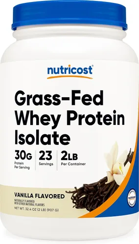 Vista 10 de Nutricost Proteína de suero de leche alimentada con pasto (chocolate) 2 libras, sin OMG, sin gluten, sabores naturales