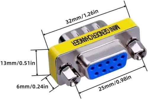 Vista 2 de Paquete de 3 cables serie Rs232 de 9 pines DB9 hembra a hembra/macho a macho/y macho a hembra/conector adaptador de cambiador de género