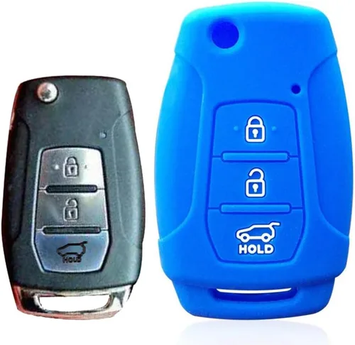 Vista 5 de Para SsangYong Rexton Korando Actyon Rodius Silicona Remote Key Case Car Key Shell Cases (negro)