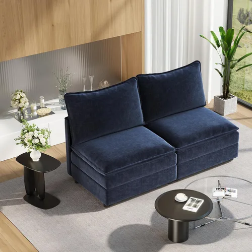 Vista 53 de Vesgantti - Sofá de 40" de Asiento Individual, Cómodo Sofá Nube de Asiento Profundo Tapizado de Chenilla, Sofá Moderno, Asientos Extra para Sofás