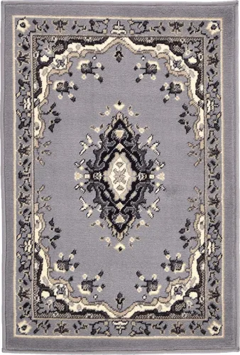 Vista 97 de Unique Loom - Alfombra de área estilo persa tradicional de la colección Reza, de 2 pies 2 pulgadas x 3 pies, colores negro y beige