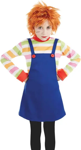 Vista 2 de Morphsuits - Disfraz de muñeca de terror diseño de Dungaree azul