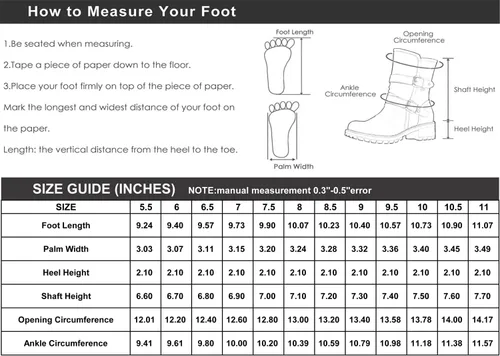 Vista 6 de GLOBALWIN Women's Fur Boots Fashion Combat Ankle Boots For Women