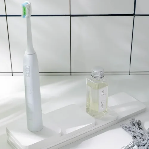 Vista 6 de NiuYichee Juego de 4 bandejas de piedra absorbentes de agua, jabonera de cocina/baño, organizadores de fregadero de secado instantáneo utilizados
