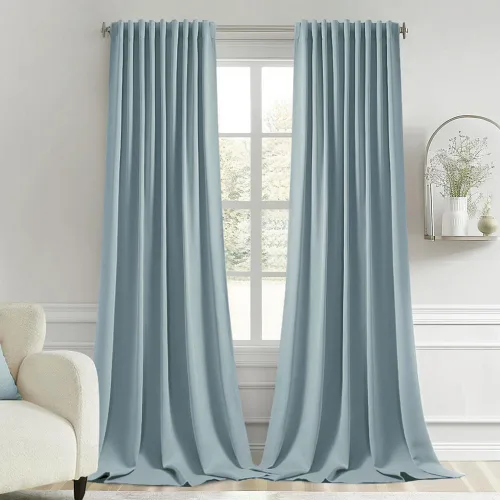 Vista 54 de MIULEE Cortinas opacas con pestaña trasera de 63 pulgadas de largo, juego de 2 paneles para sala de estar, dormitorio, privacidad, bolsillo