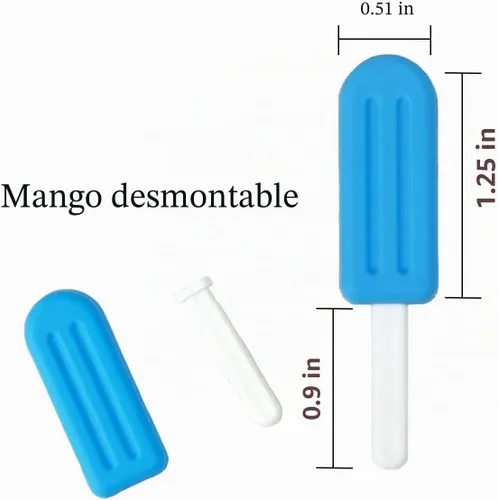 Vista 5 de 10 piezas para masticar para alineador Invisalign, alineador masticable en forma de paleta Alineador de silicona con asas de agarre, adecuado